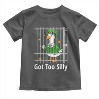 Funny Got Too Silly St Patricks Day Toddler T Shirt Goose Pun Humor Animal Lovers Shamrock