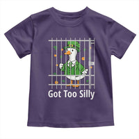 Funny Got Too Silly St Patricks Day Toddler T Shirt Goose Pun Humor Animal Lovers Shamrock