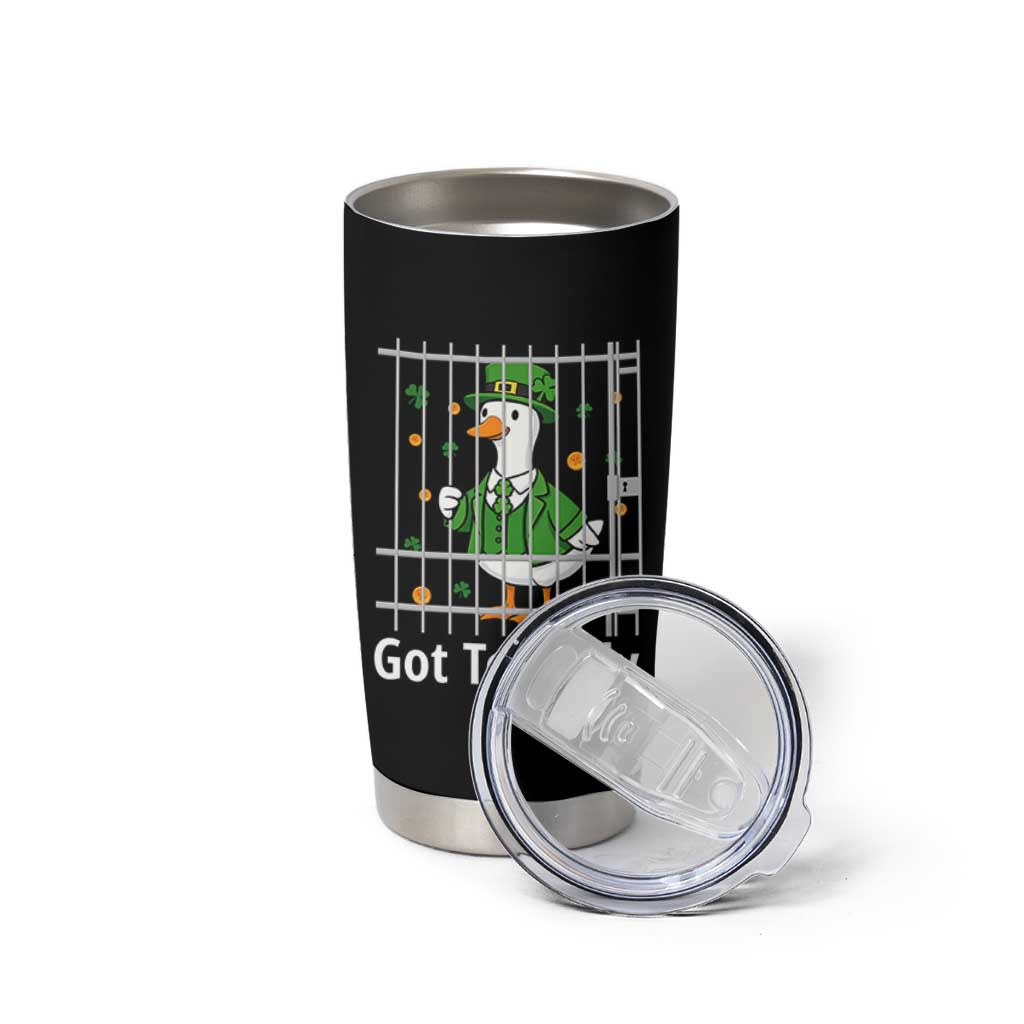 Funny Got Too Silly St Patricks Day Tumbler Cup Goose Pun Humor Animal Lovers Shamrock