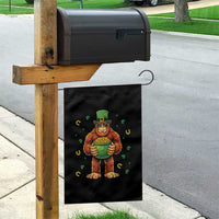 Funny St Patricks Day Bigfoot Lucky Pot Gold Sunglasses Sasquatch Garden Flag