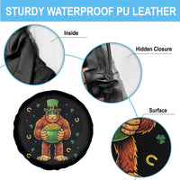 Funny St Patricks Day Bigfoot Lucky Pot Gold Sunglasses Sasquatch Spare Tire Cover