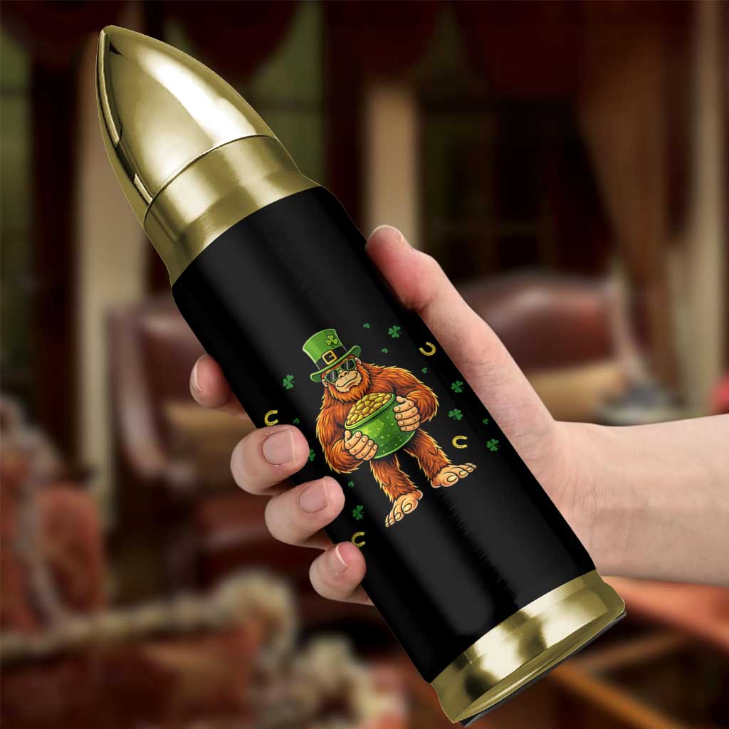 Funny St Patricks Day Bigfoot Lucky Pot Gold Sunglasses Sasquatch Bullet Tumbler