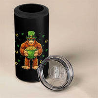 Funny St Patricks Day Bigfoot Lucky Pot Gold Sunglasses Sasquatch 4 in 1 Can Cooler Tumbler