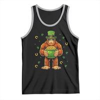 Funny St Patricks Day Bigfoot Lucky Pot Gold Sunglasses Sasquatch Tank Top