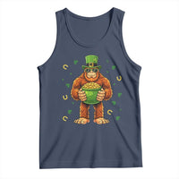 Funny St Patricks Day Bigfoot Lucky Pot Gold Sunglasses Sasquatch Tank Top