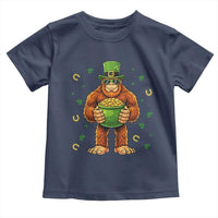 Funny St Patricks Day Bigfoot Lucky Pot Gold Sunglasses Sasquatch Toddler T Shirt