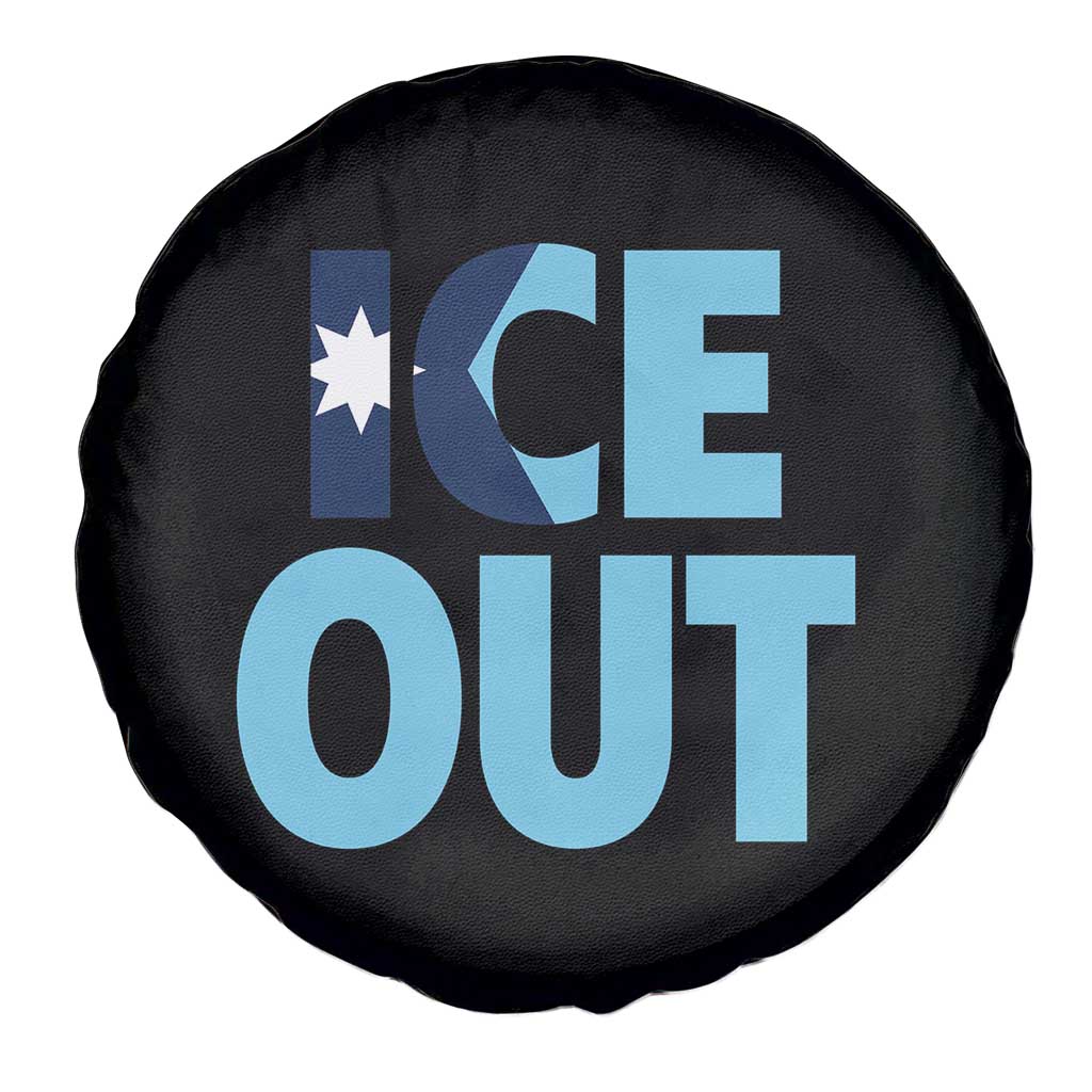 Minnesota Ice Out Spare Tire Cover MN State Anti Ice Movement Protest Statement