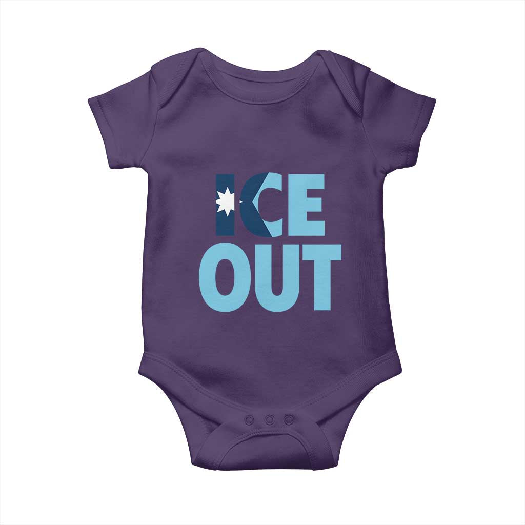 Minnesota Ice Out Baby Onesie MN State Anti Ice Movement Protest Statement