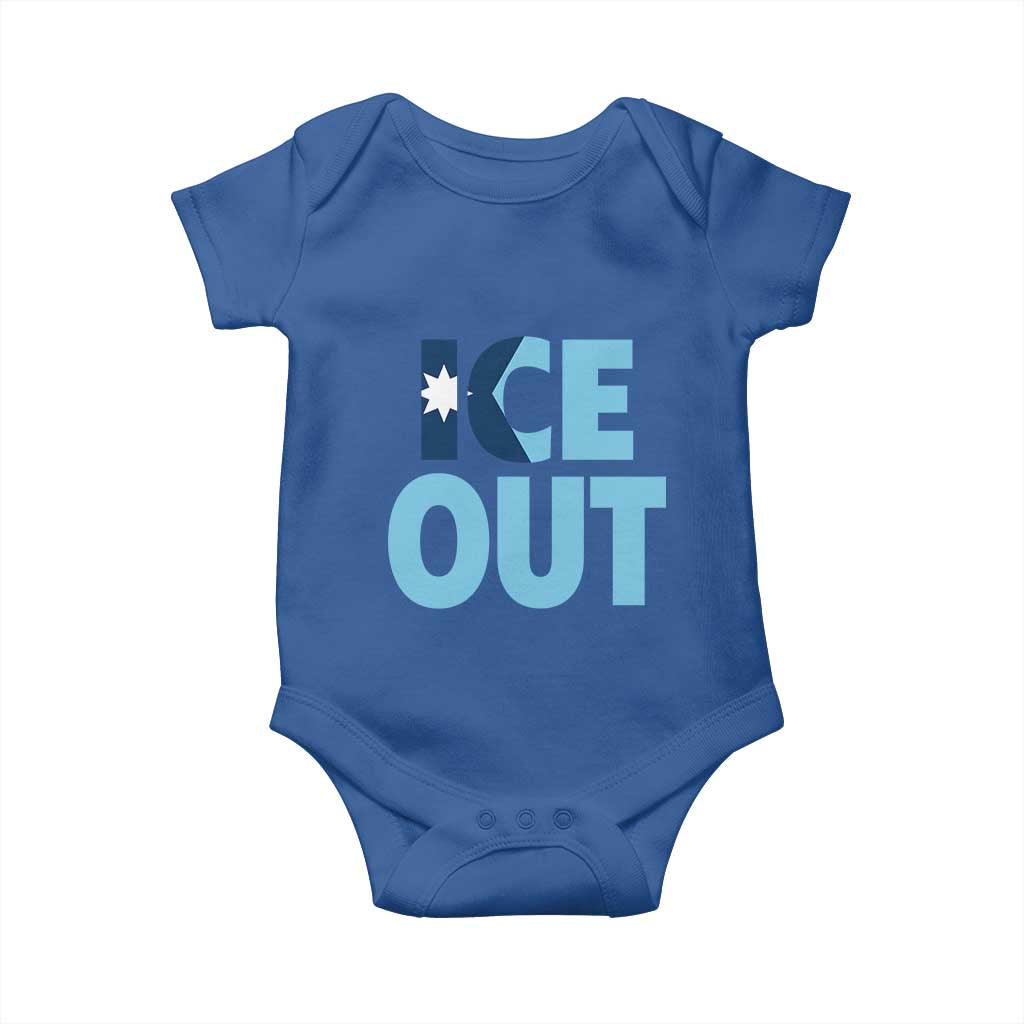 Minnesota Ice Out Baby Onesie MN State Anti Ice Movement Protest Statement