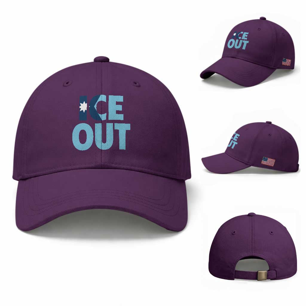 Minnesota Ice Out Baseball Cap MN State Anti Ice Movement Protest Statement