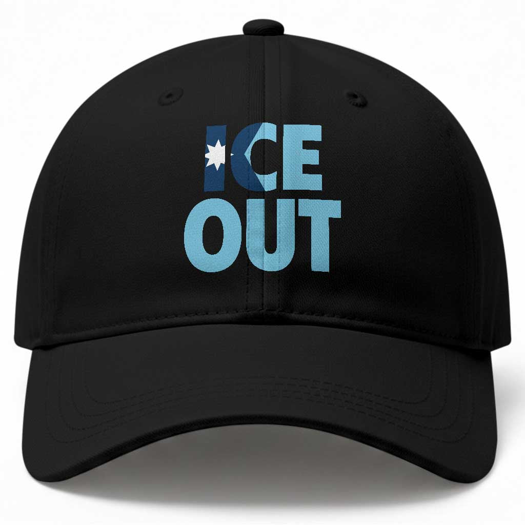 Minnesota Ice Out Baseball Cap MN State Anti Ice Movement Protest Statement