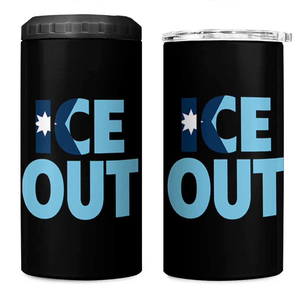 Minnesota Ice Out 4 in 1 Can Cooler Tumbler MN State Anti Ice Movement Protest Statement