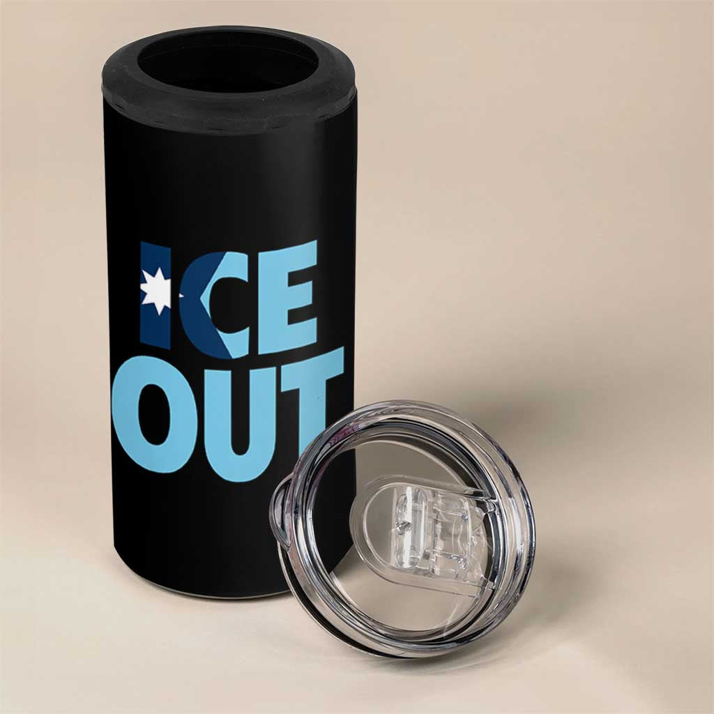 Minnesota Ice Out 4 in 1 Can Cooler Tumbler MN State Anti Ice Movement Protest Statement