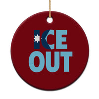 Minnesota Ice Out Ceramic Ornament MN State Anti Ice Movement Protest Statement