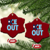 Minnesota Ice Out Ceramic Ornament MN State Anti Ice Movement Protest Statement