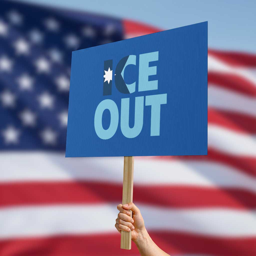 Minnesota Ice Out Protest Sign MN State Anti Ice Movement Protest Statement