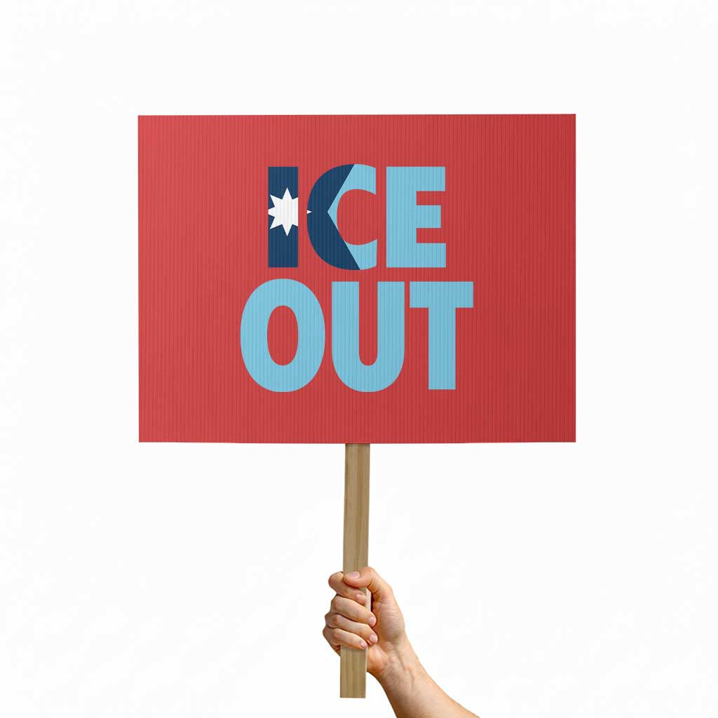 Minnesota Ice Out Protest Sign MN State Anti Ice Movement Protest Statement