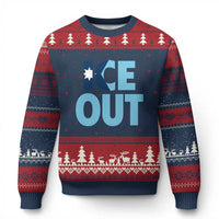 Minnesota Ice Out Ugly Christmas Sweater MN State Anti Ice Movement Protest Statement