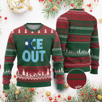 Minnesota Ice Out Ugly Christmas Sweater MN State Anti Ice Movement Protest Statement