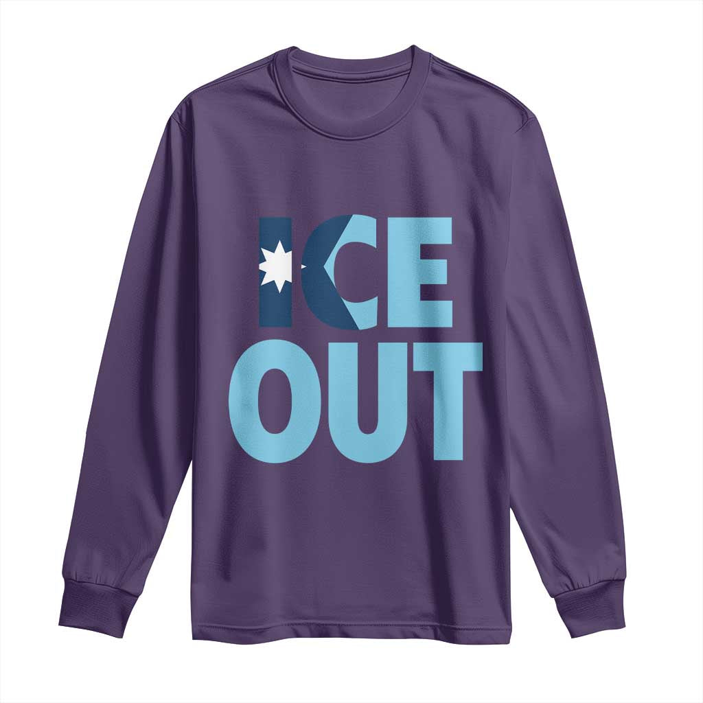 Minnesota Ice Out Long Sleeve Shirt MN State Anti Ice Movement Protest Statement