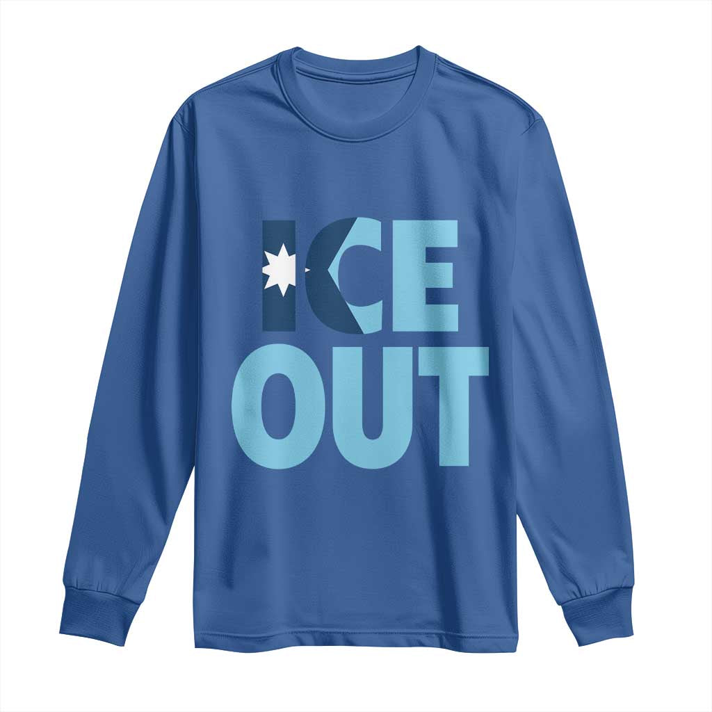 Minnesota Ice Out Long Sleeve Shirt MN State Anti Ice Movement Protest Statement