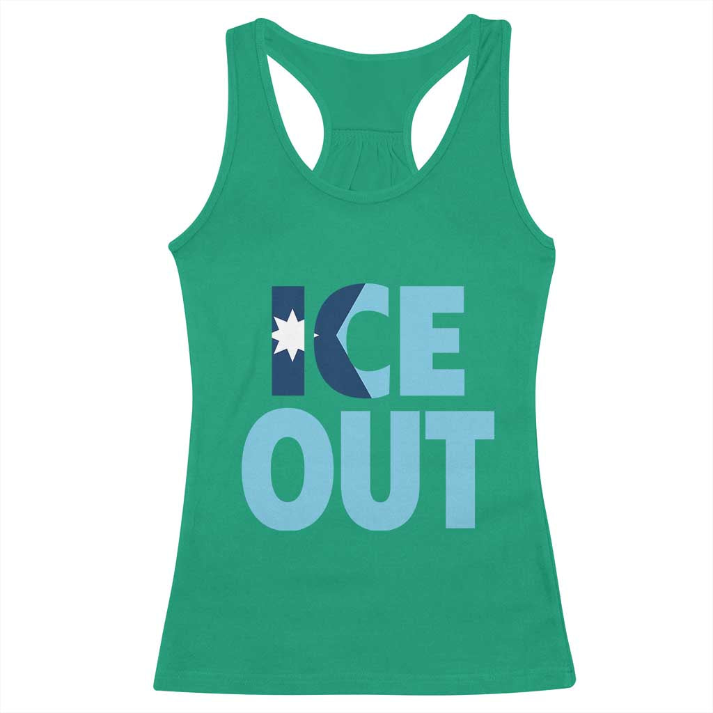 Minnesota Ice Out Racerback Tank Top MN State Anti Ice Movement Protest Statement