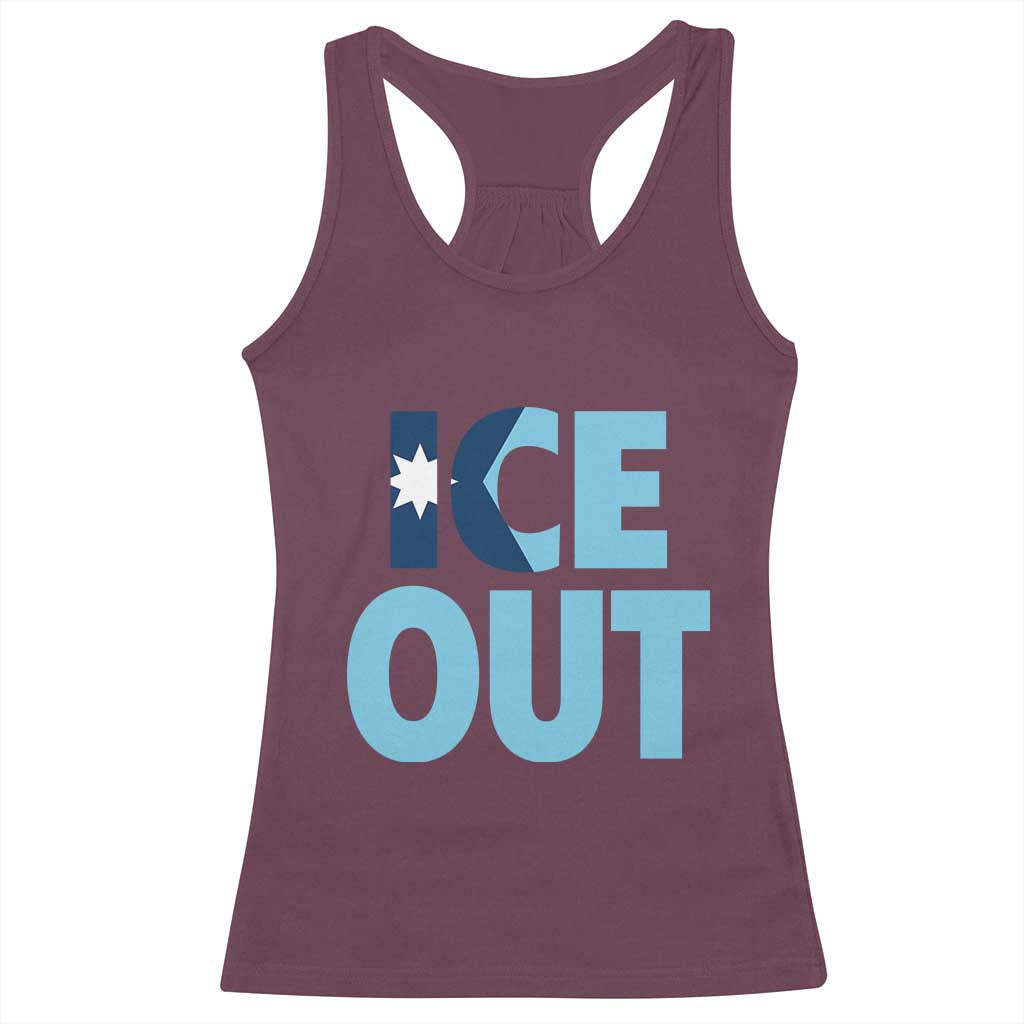 Minnesota Ice Out Racerback Tank Top MN State Anti Ice Movement Protest Statement