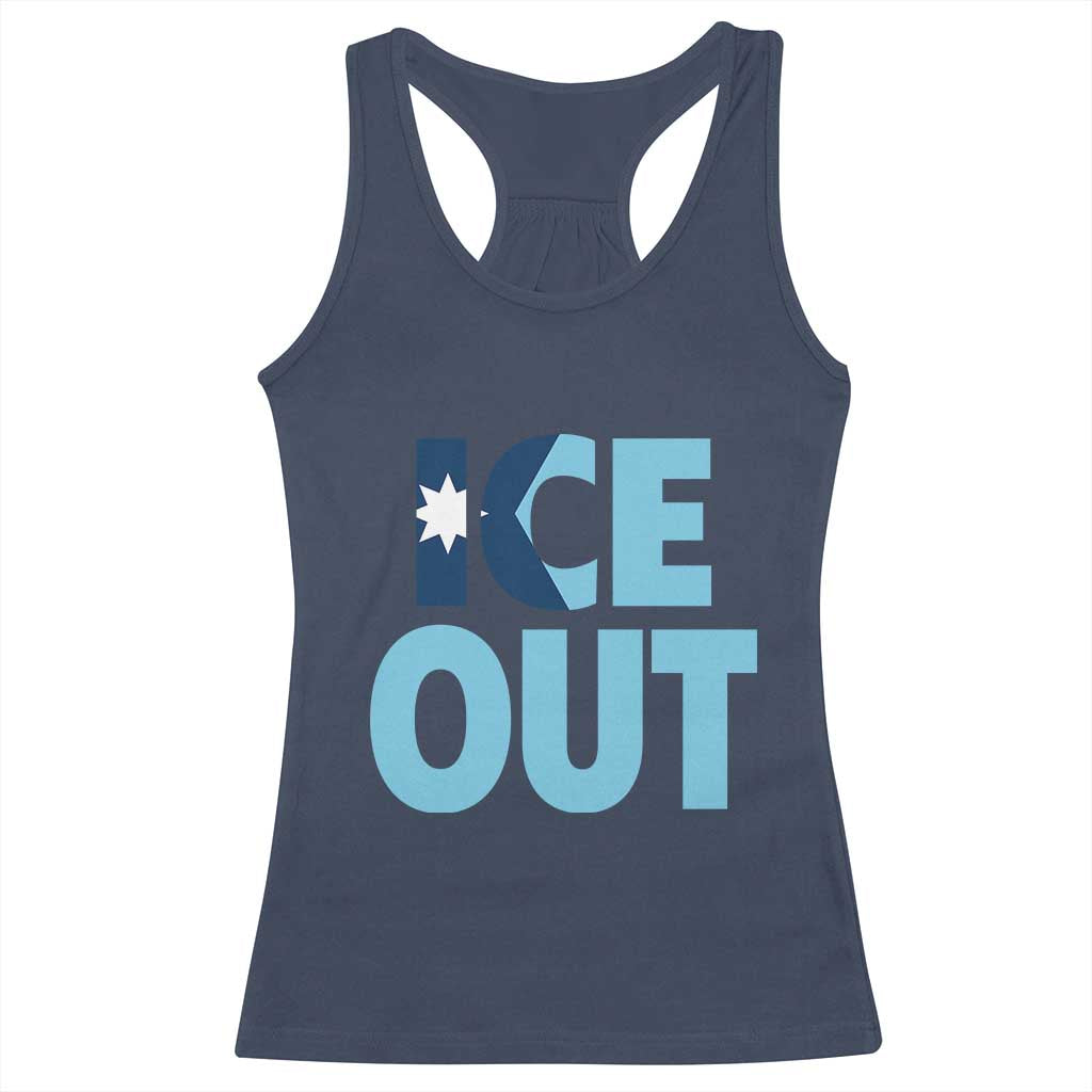 Minnesota Ice Out Racerback Tank Top MN State Anti Ice Movement Protest Statement