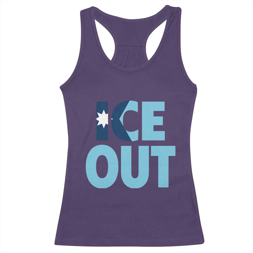 Minnesota Ice Out Racerback Tank Top MN State Anti Ice Movement Protest Statement