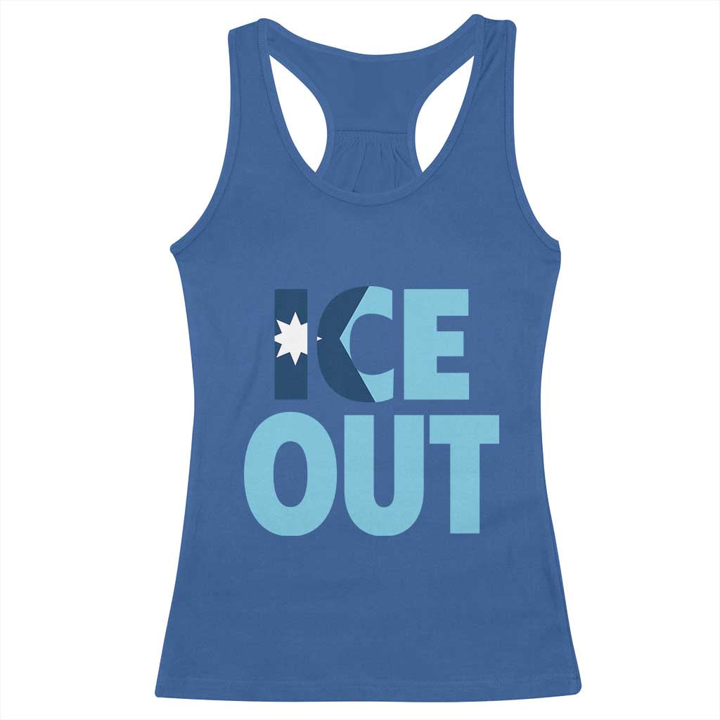 Minnesota Ice Out Racerback Tank Top MN State Anti Ice Movement Protest Statement