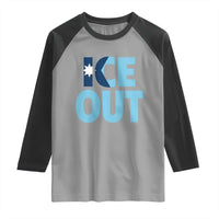 Minnesota Ice Out Raglan Shirt MN State Anti Ice Movement Protest Statement