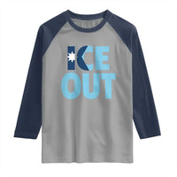 Minnesota Ice Out Raglan Shirt MN State Anti Ice Movement Protest Statement