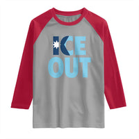 Minnesota Ice Out Raglan Shirt MN State Anti Ice Movement Protest Statement