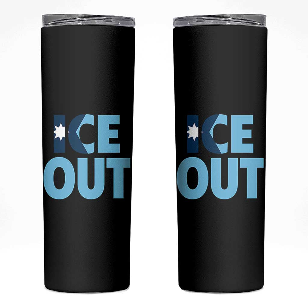 Minnesota Ice Out Skinny Tumbler MN State Anti Ice Movement Protest Statement