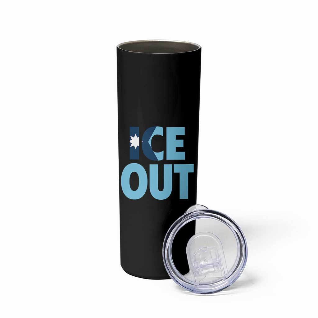 Minnesota Ice Out Skinny Tumbler MN State Anti Ice Movement Protest Statement