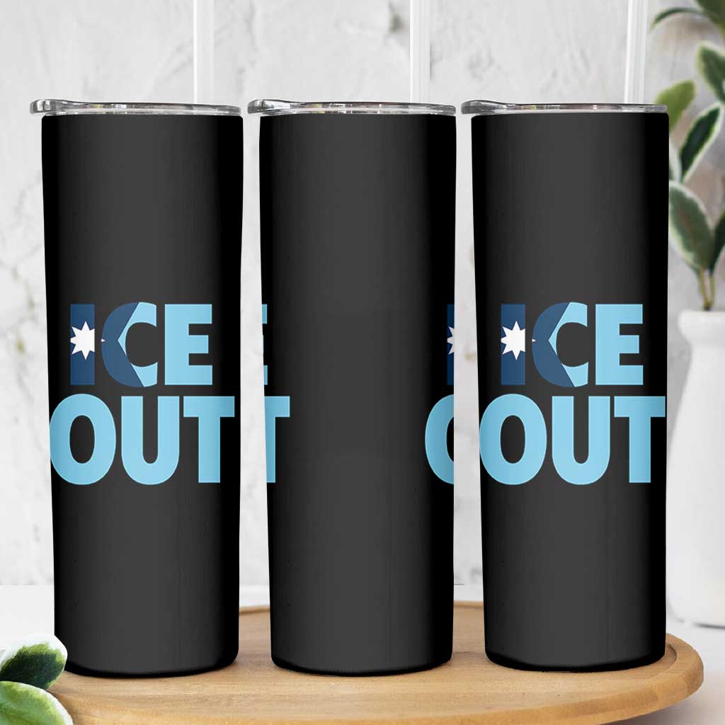 Minnesota Ice Out Skinny Tumbler MN State Anti Ice Movement Protest Statement