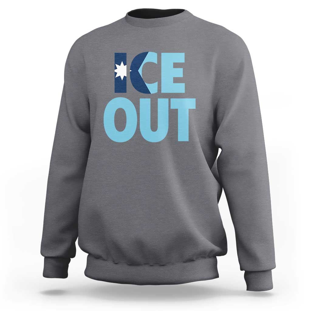 Minnesota Ice Out Sweatshirt MN State Anti Ice Movement Protest Statement
