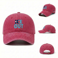 Minnesota Ice Out Washed Cotton Baseball Cap MN State Anti Ice Movement Protest Statement