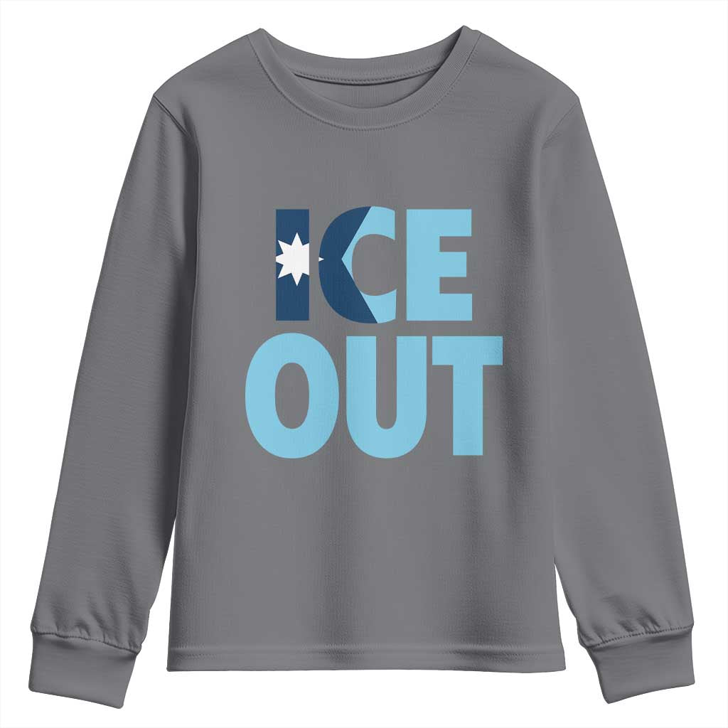Minnesota Ice Out Youth Sweatshirt MN State Anti Ice Movement Protest Statement