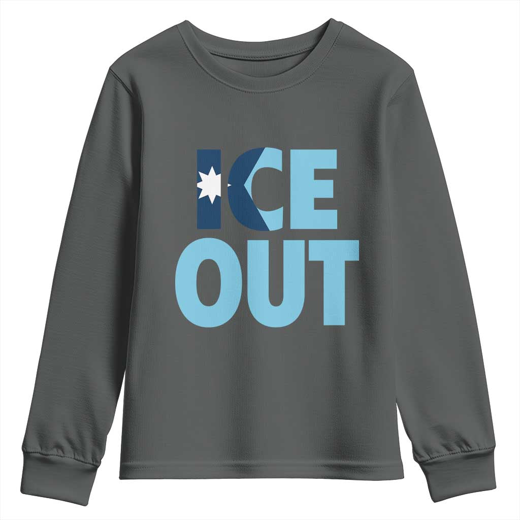 Minnesota Ice Out Youth Sweatshirt MN State Anti Ice Movement Protest Statement