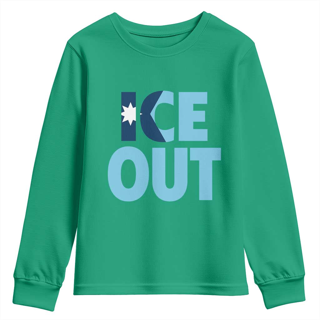 Minnesota Ice Out Youth Sweatshirt MN State Anti Ice Movement Protest Statement
