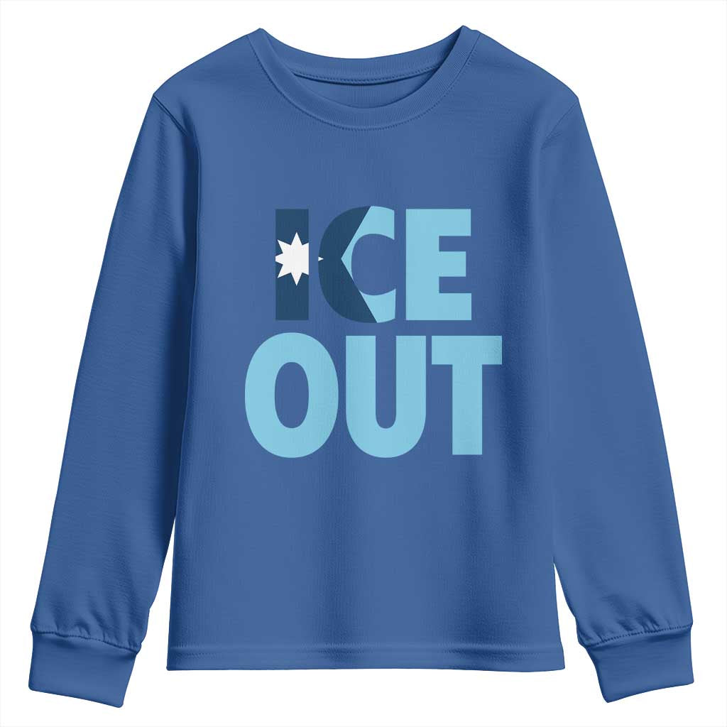Minnesota Ice Out Youth Sweatshirt MN State Anti Ice Movement Protest Statement