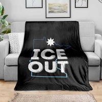 Ice Out Of Minnesota Throw Blanket MN Map Immigration Protest Community Resistance