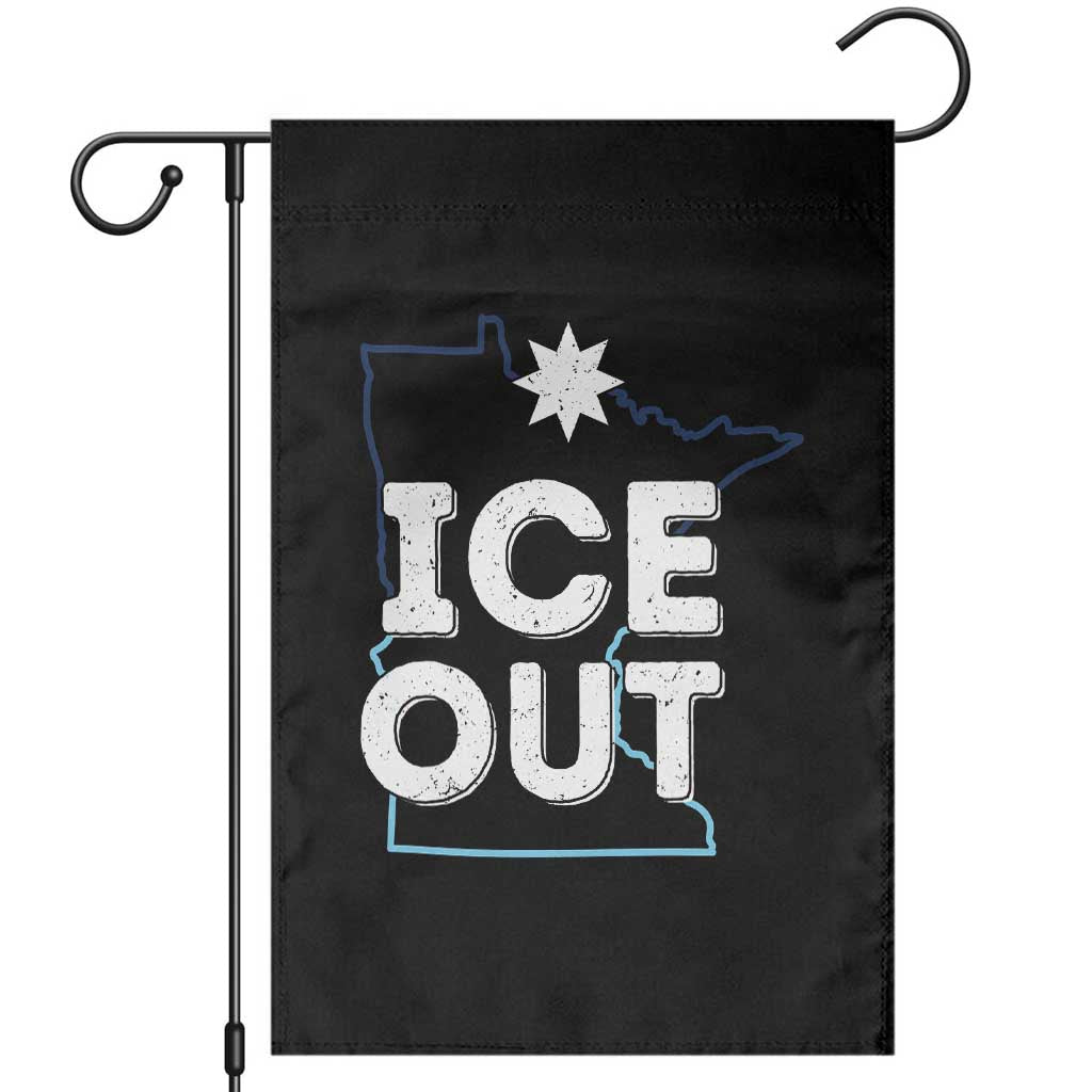 Ice Out Of Minnesota Garden Flag MN Map Immigration Protest Community Resistance