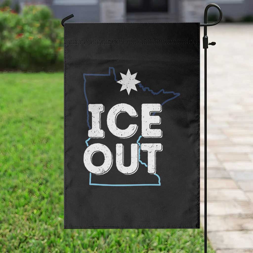 Ice Out Of Minnesota Garden Flag MN Map Immigration Protest Community Resistance