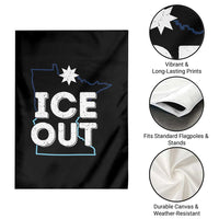 Ice Out Of Minnesota Garden Flag MN Map Immigration Protest Community Resistance
