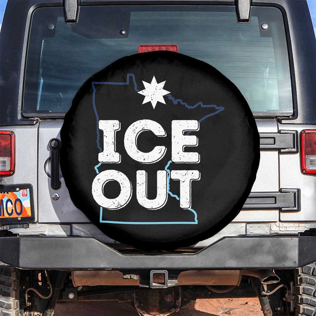 Ice Out Of Minnesota Spare Tire Cover MN Map Immigration Protest Community Resistance