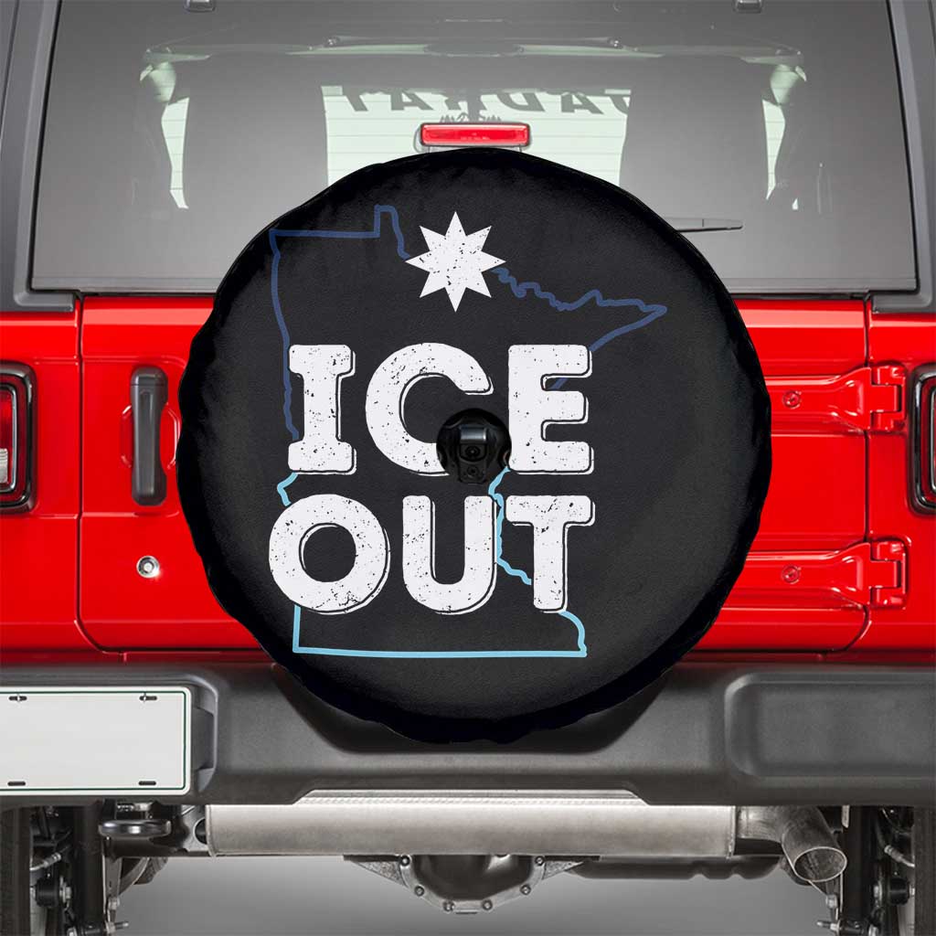 Ice Out Of Minnesota Spare Tire Cover MN Map Immigration Protest Community Resistance