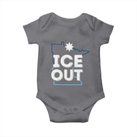Ice Out Of Minnesota Baby Onesie MN Map Immigration Protest Community Resistance