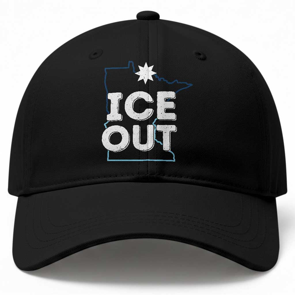 Ice Out Of Minnesota Baseball Cap MN Map Immigration Protest Community Resistance